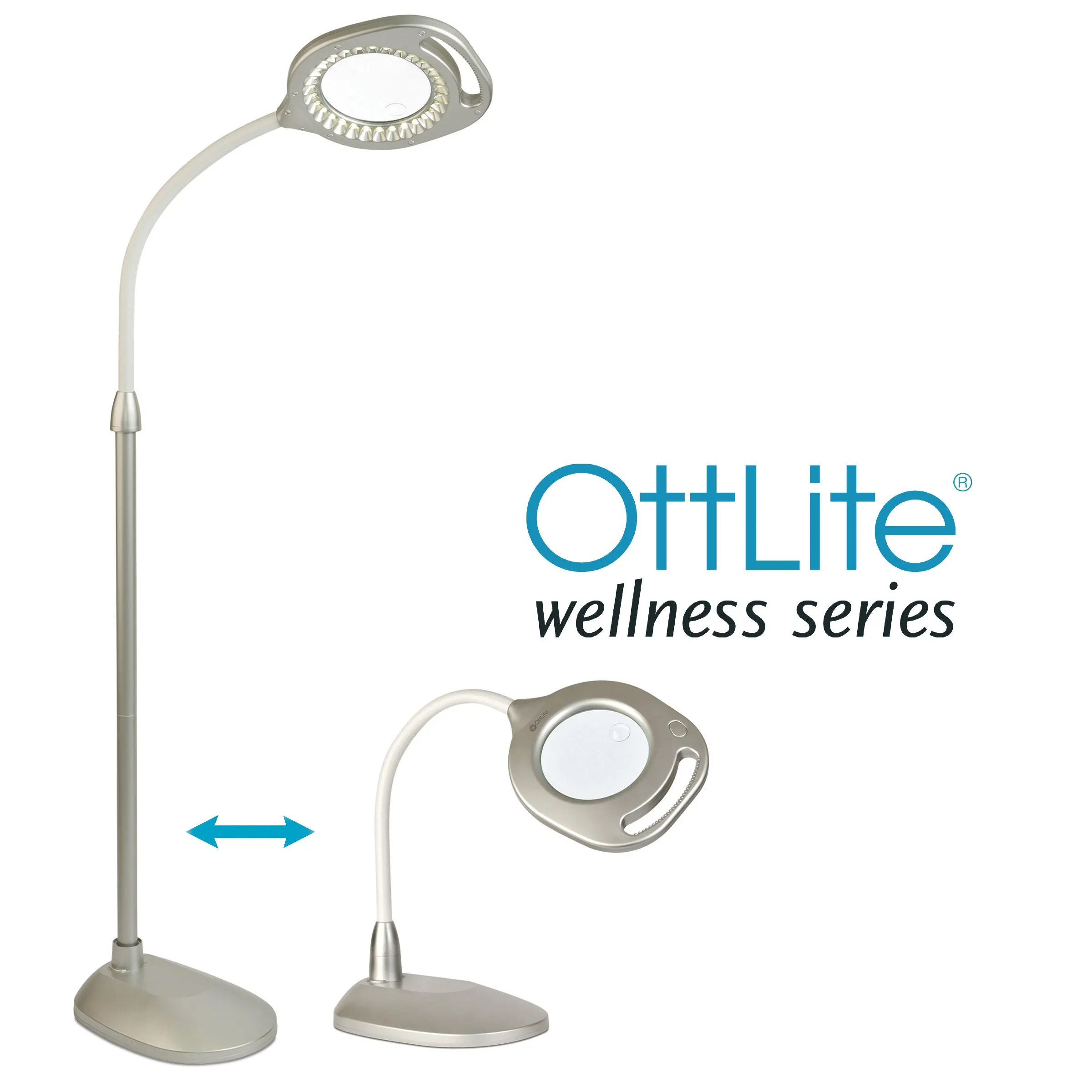 2-in-1 LED Magnifier Floor and Table Light