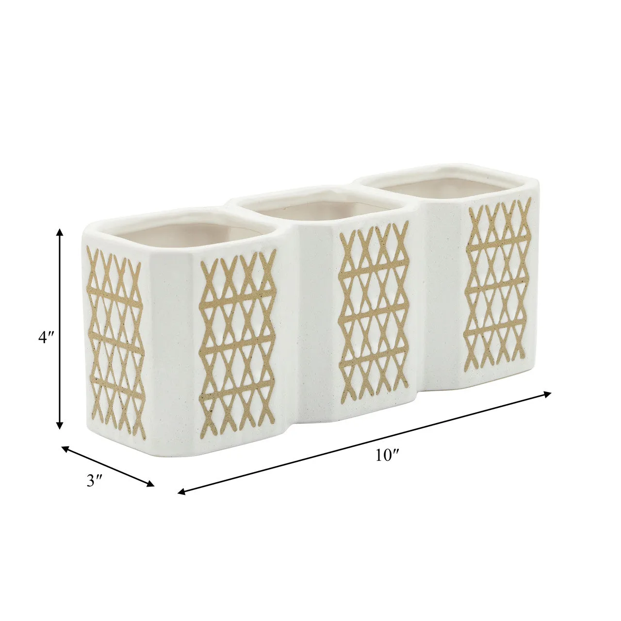 3-cup X-pen Holder, Beige