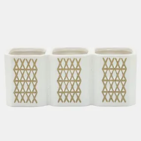 3-cup X-pen Holder, Beige