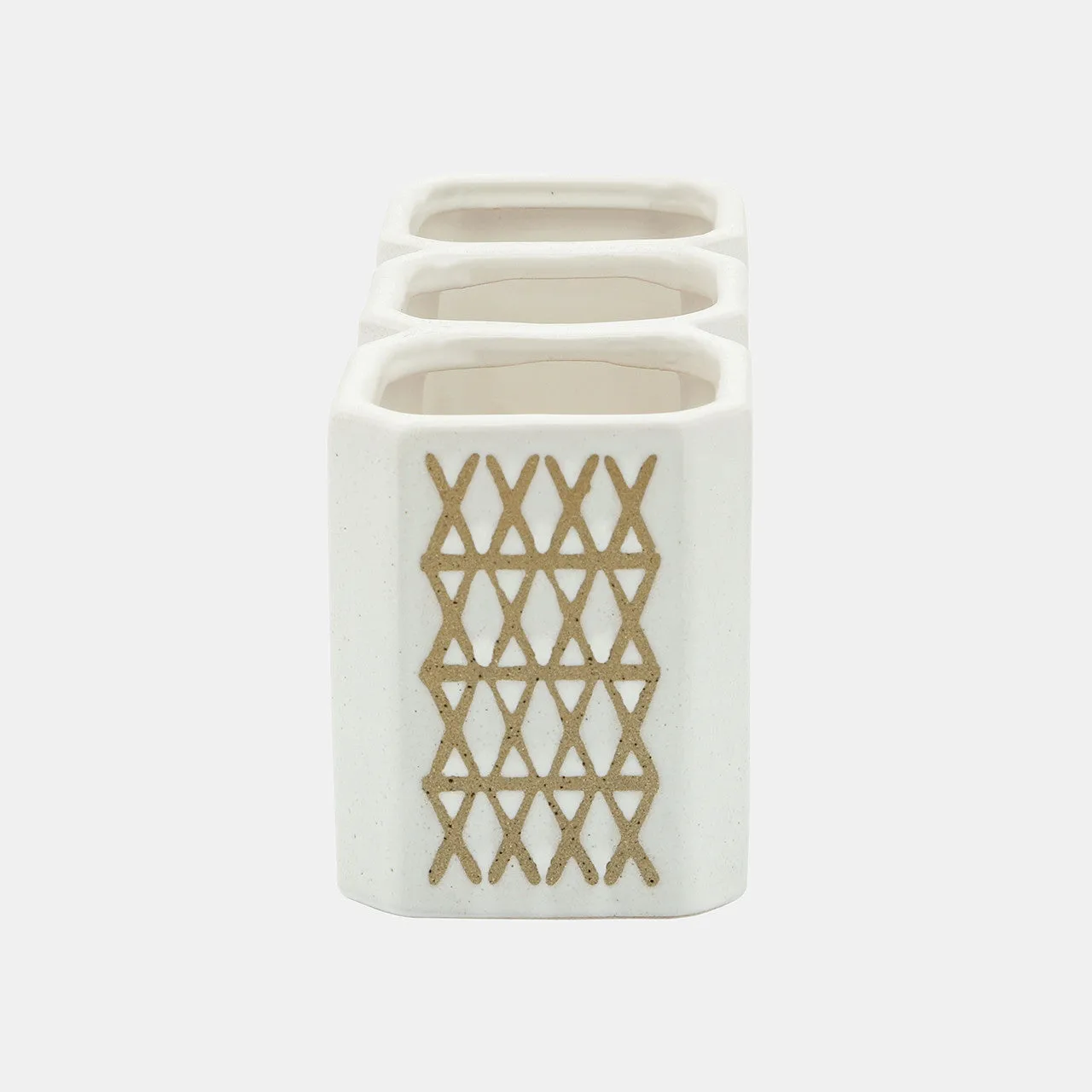 3-cup X-pen Holder, Beige
