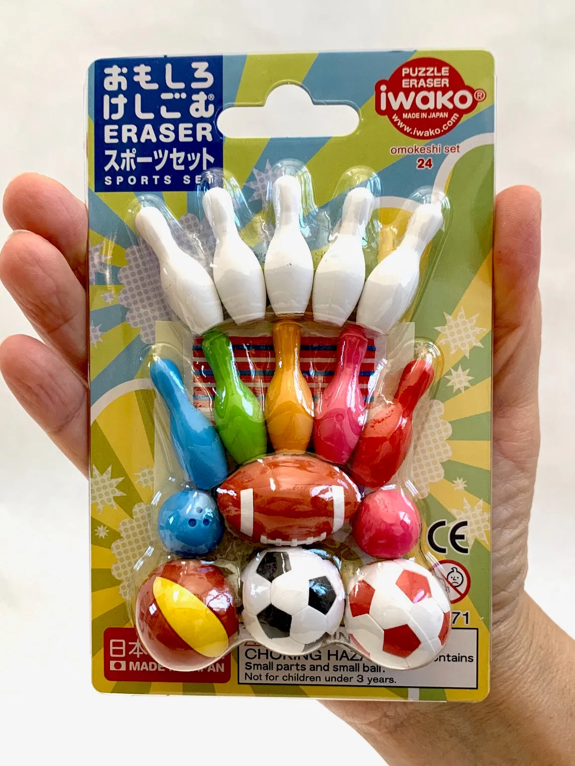 383291 IWAKO SPORTS ERASER CARD-SINGLE