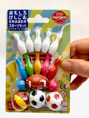 383291 IWAKO SPORTS ERASER CARD-SINGLE