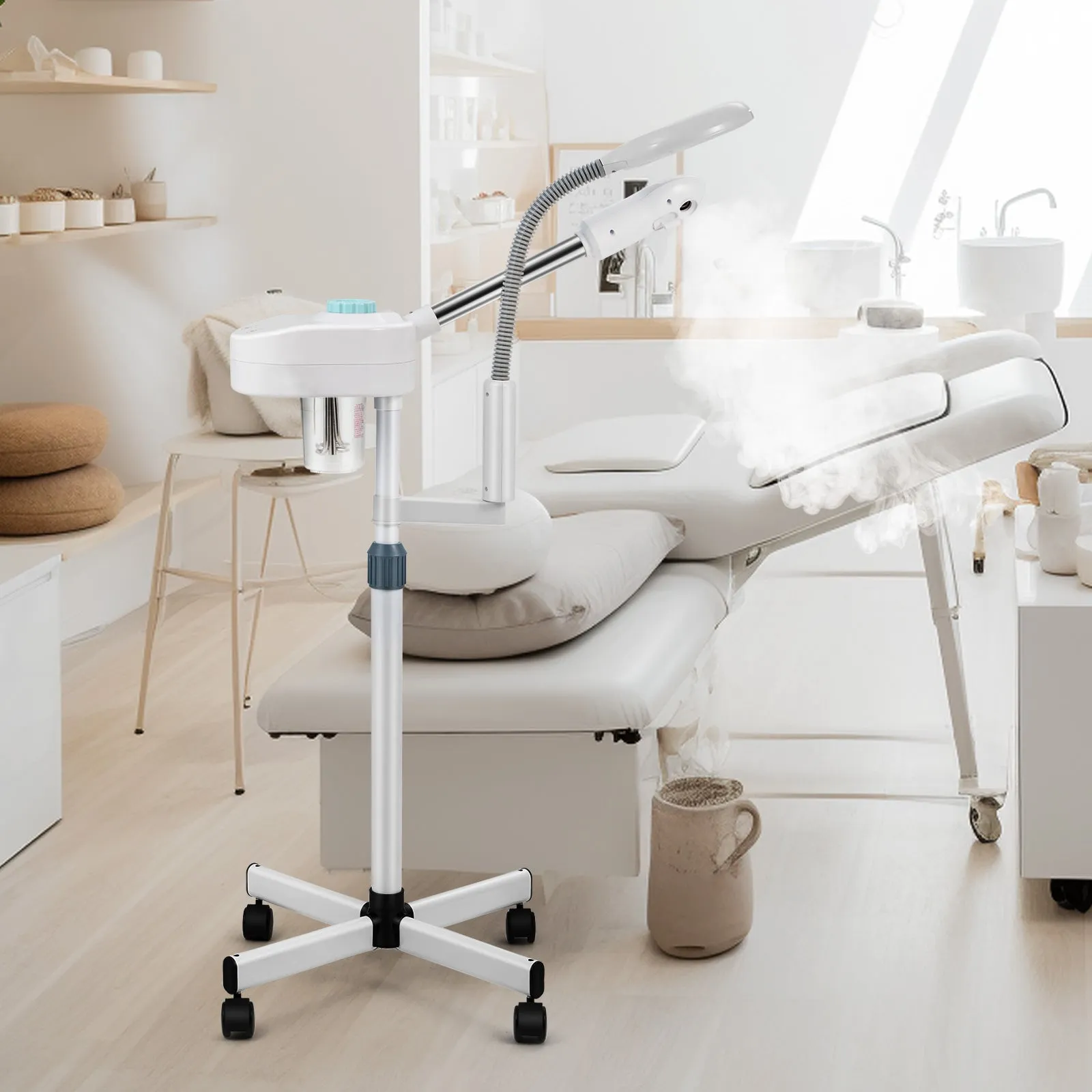 #4007 2 in1 Facial Steamer LED Magnifying Lamp Hot Ozone Beauty Salon Face Equipment