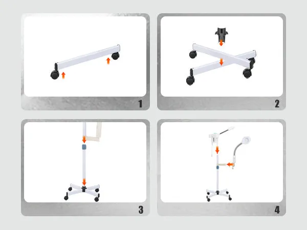 #4007 2 in1 Facial Steamer LED Magnifying Lamp Hot Ozone Beauty Salon Face Equipment