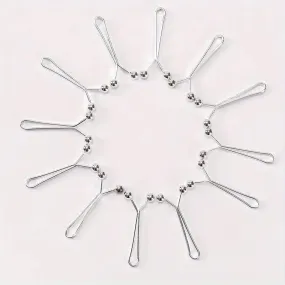 4/8/12 Pcs Basic Hijab Pins- Silver