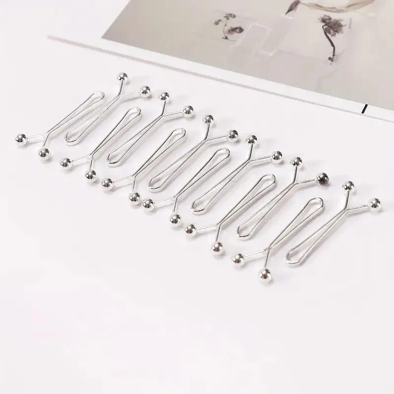 4/8/12 Pcs Basic Hijab Pins- Silver