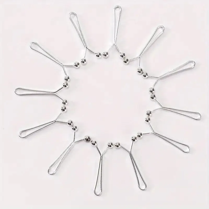4/8/12 Pcs Basic Hijab Pins- Silver