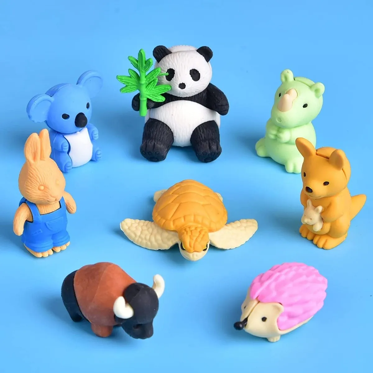 58 Pcs Animal & Food Erasers Gifts for Kids