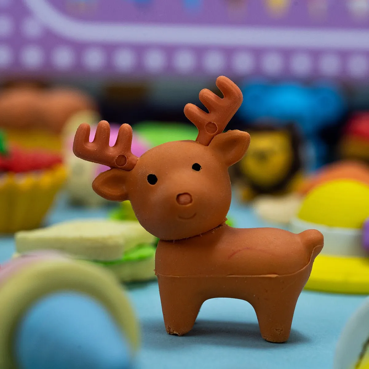 70 Pcs Puzzle Erasers: Animals Plants Desserts - Wholesale