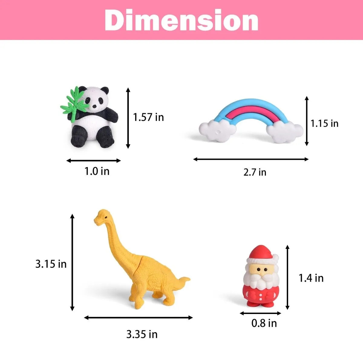 70 Pcs Puzzle Erasers: Animals Plants Desserts - Wholesale