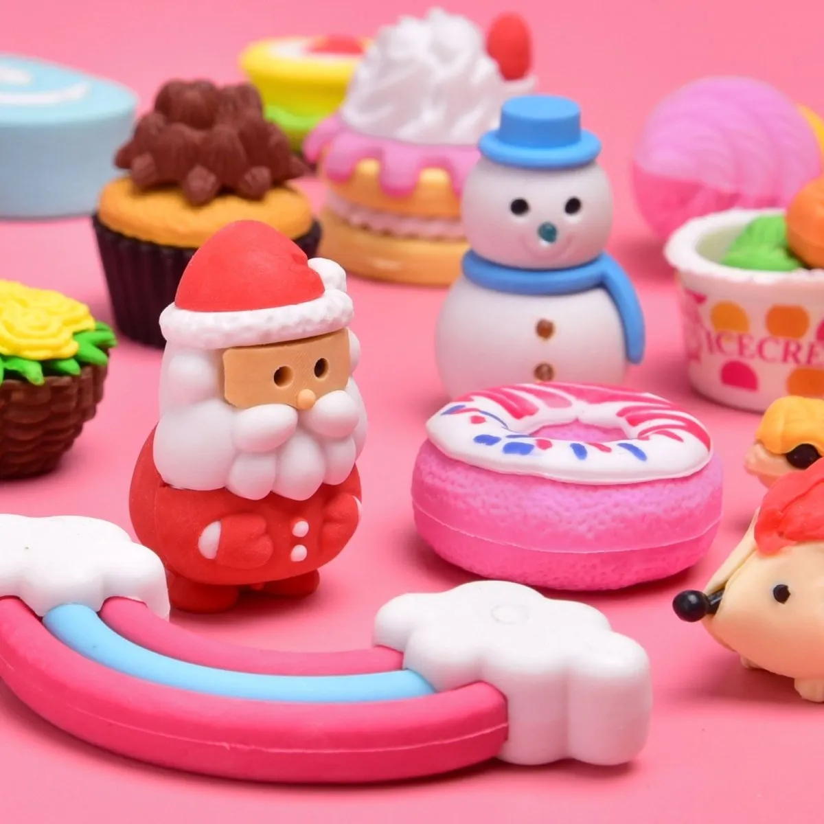 70 Pcs Puzzle Erasers: Animals Plants Desserts - Wholesale