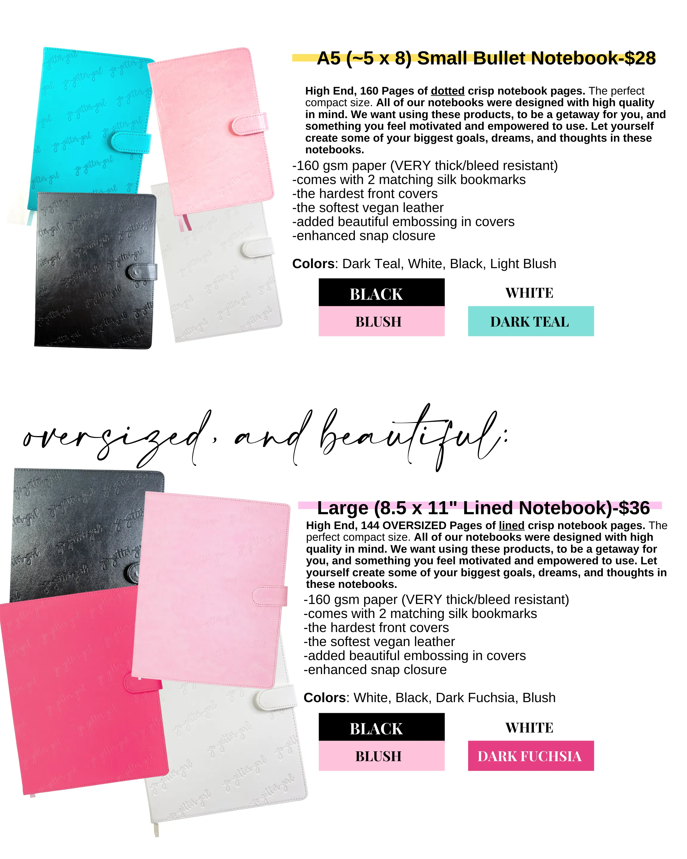 A5 Bullet Journal (Dotted Notebook)- Black