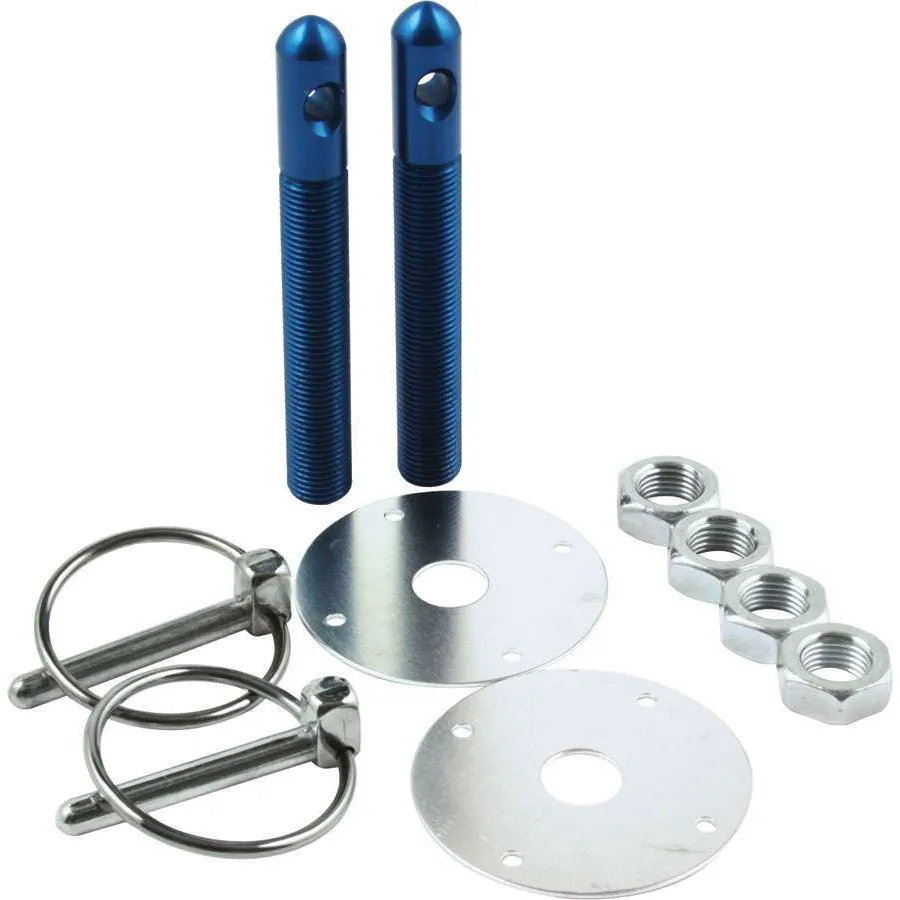 Allstar Performance Aluminum Hood Pin Kit - Blue - 1/2" Diameter
