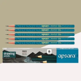 APSARA B Premium Wooden Drawing Pencils ( Pack of 10 )