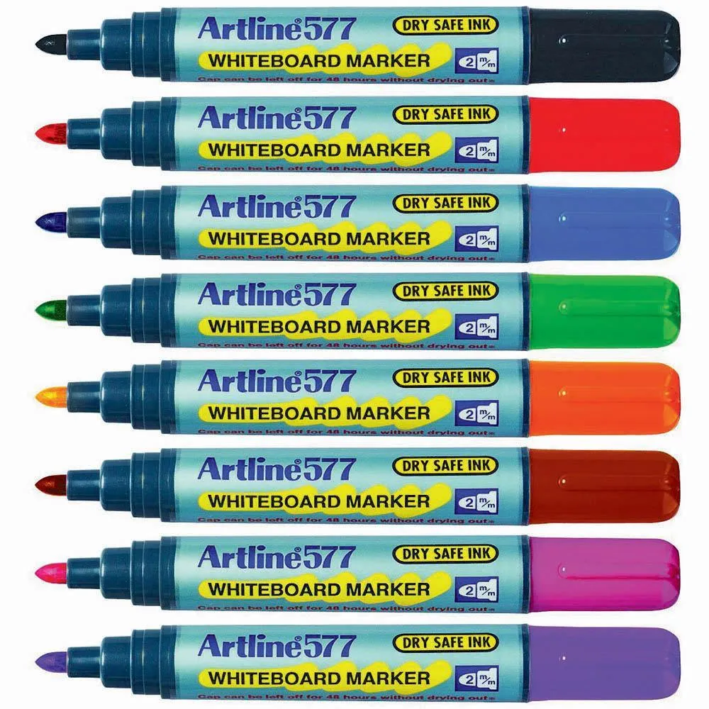 Artline 577 Whiteboard Marker 2Mm Assorted Wallet 4 Hangsell