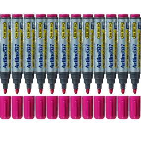 Artline 577 Whiteboard Marker 2mm Bullet Tip Pink Box 12 Bulk