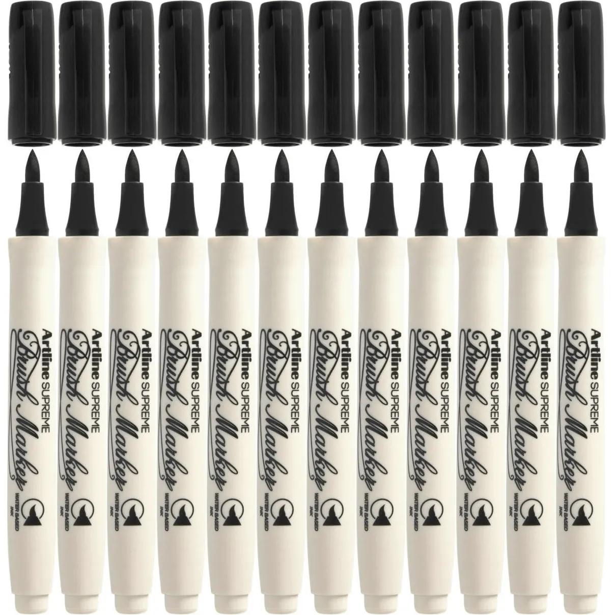 Artline Supreme Brush Marker Black Box 12