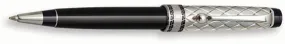 Aurora Optima Riflessi Black Barrel and Sterling Silver Cap Ballpoint