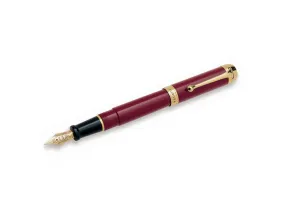 Aurora Talentum Burgundy w/ Gold Trim Bold Point Fountain Pen - AU-D12X-B