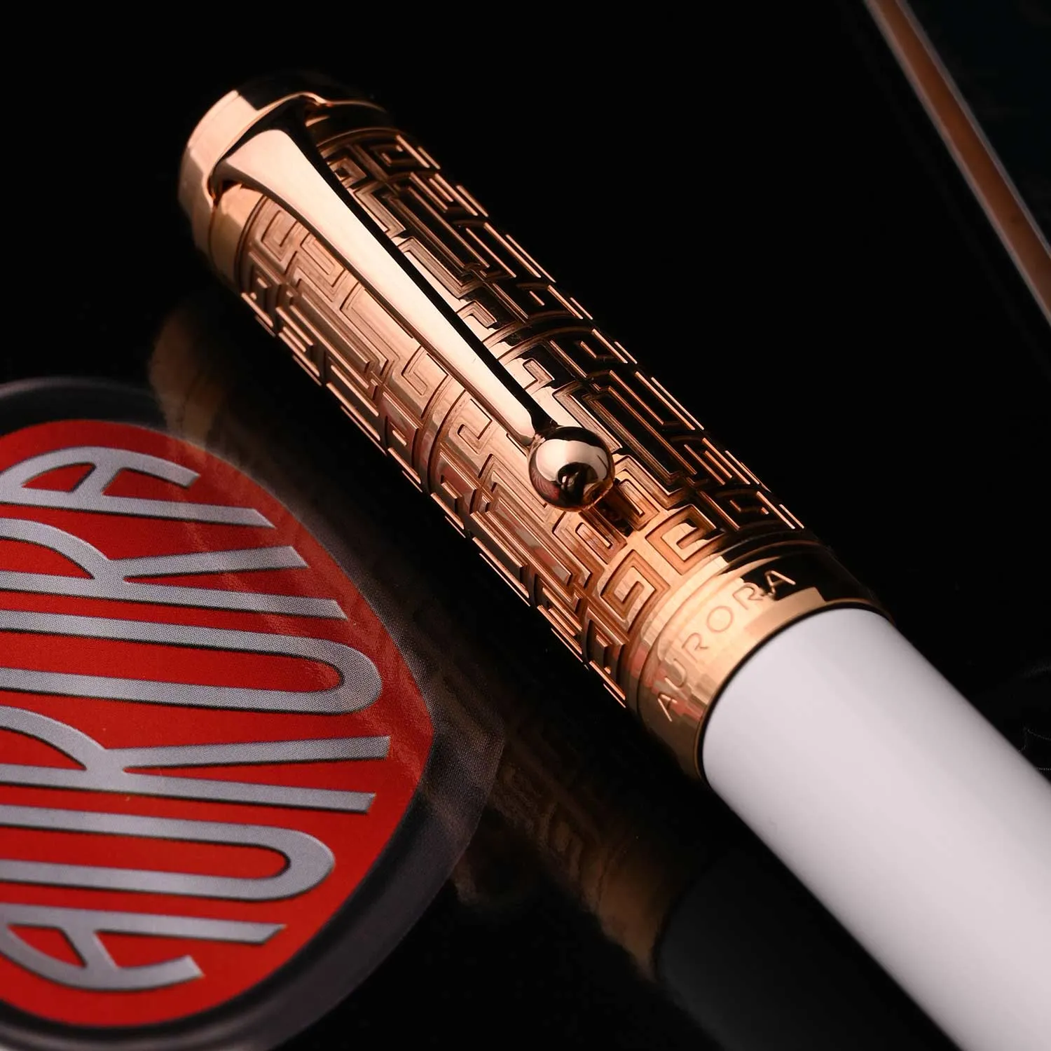 Aurora Talentum Dedalo Fountain Pen - White Rosegold (Limited Edition)