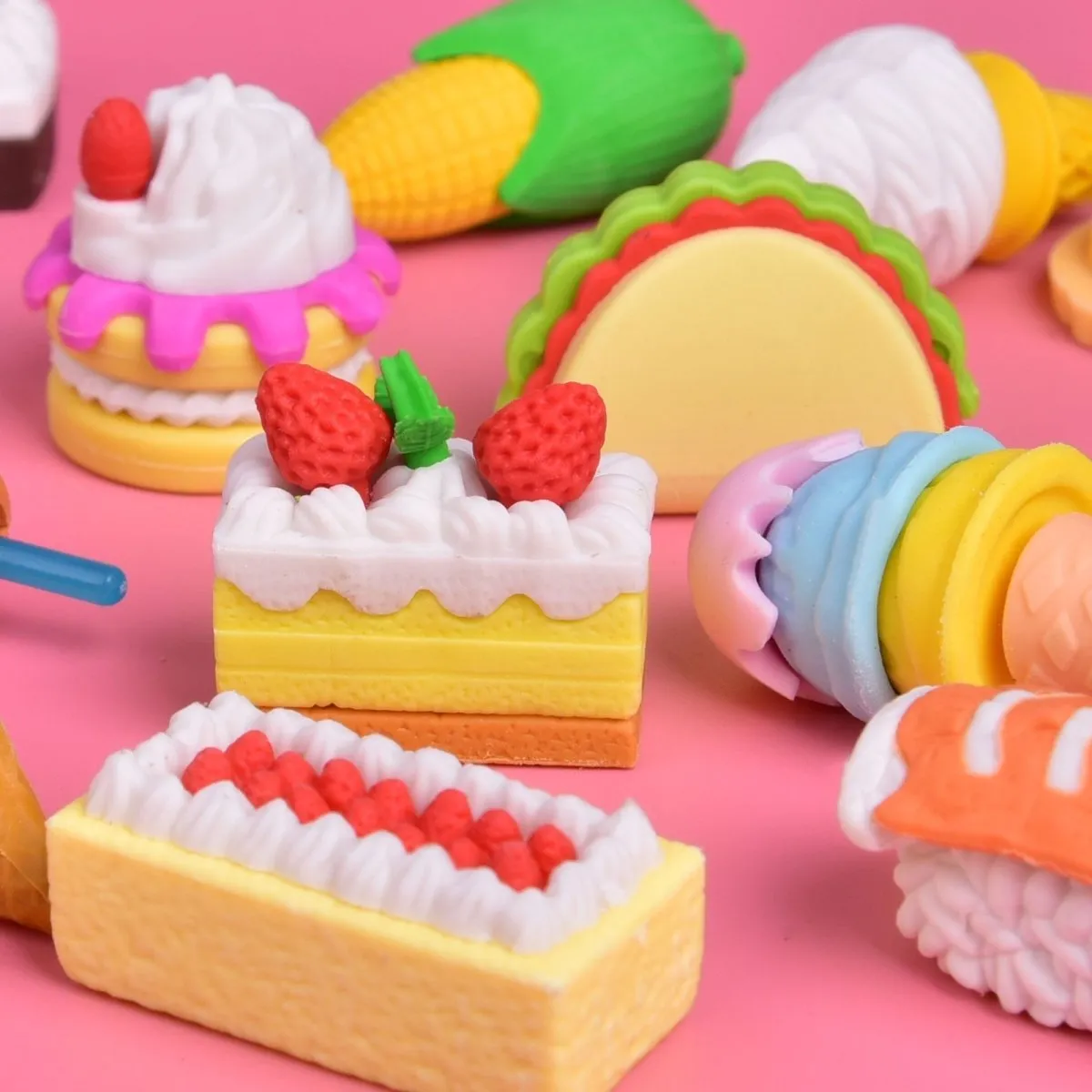 Back to School Supplies: Fun Food Erasers