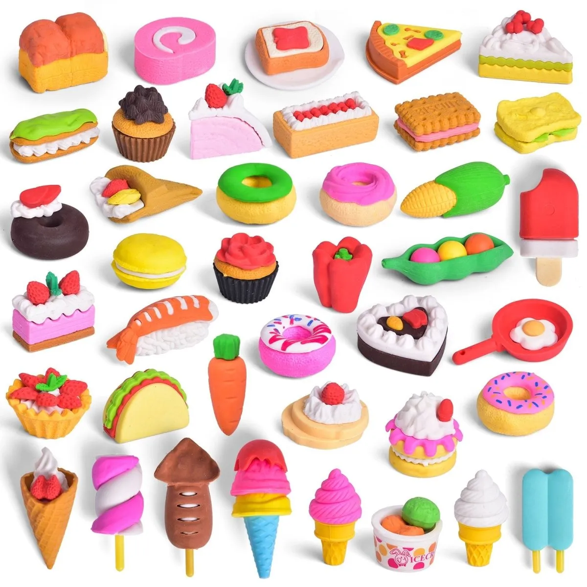 Back to School Supplies: Fun Food Erasers