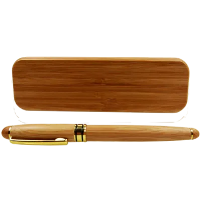 Bamboo Fountain Pen & Case (0.7mm Nib)