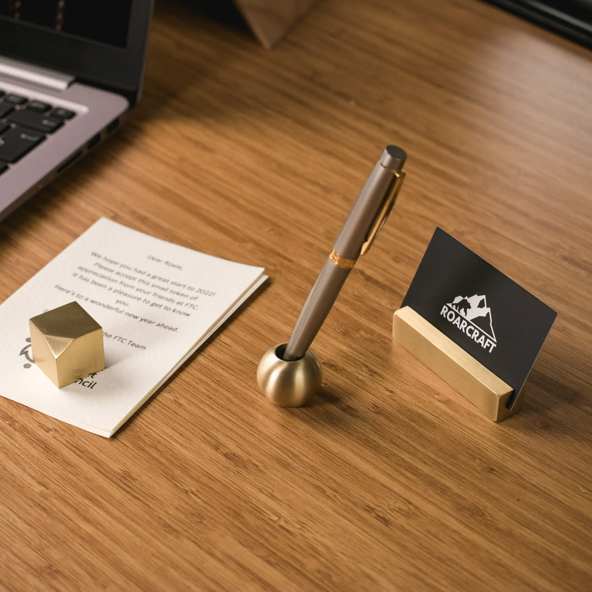 Brass Office Set - Set of 3