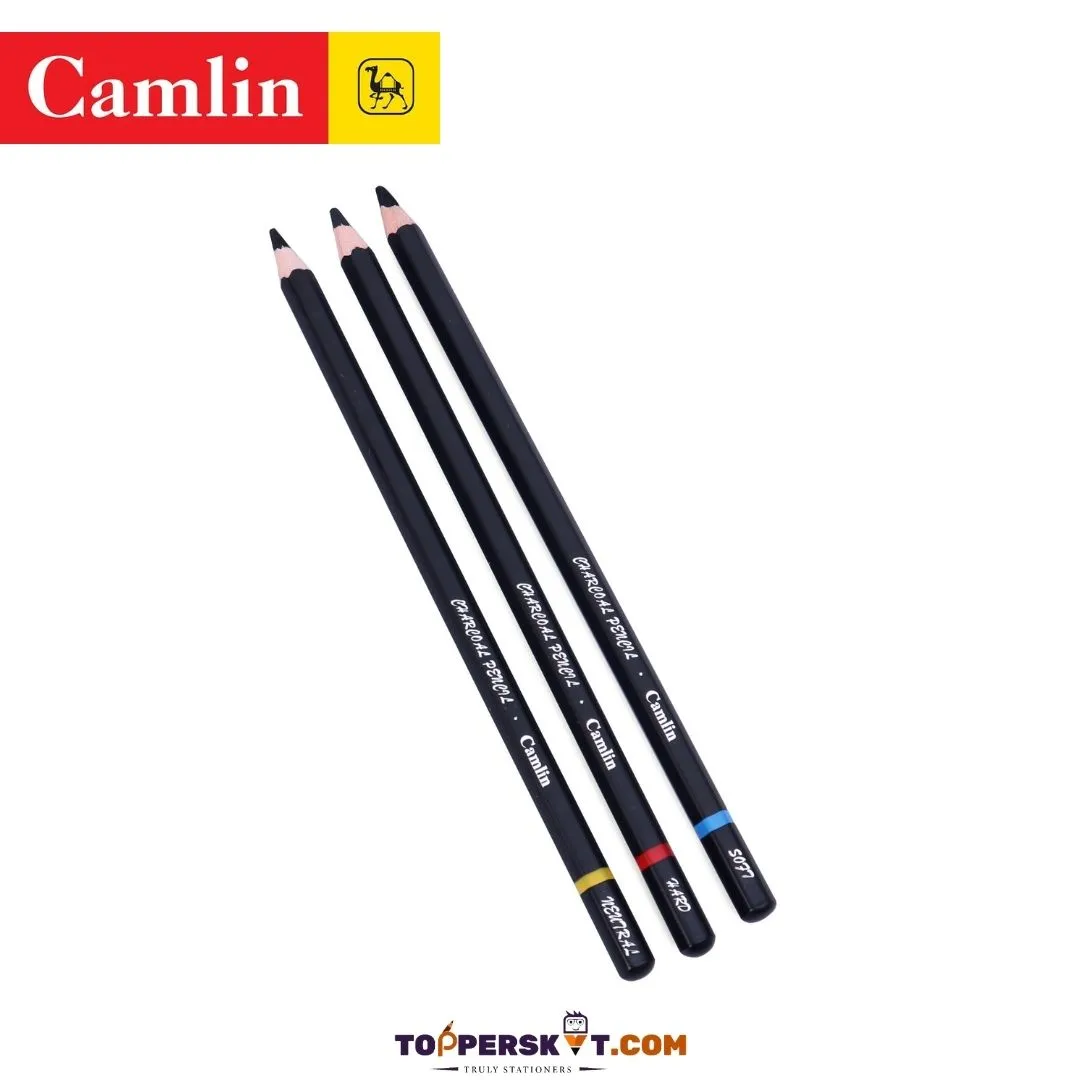 Camlin Kokuyo Charcoal Pencils with Three Grades ( Pack Of 3 )