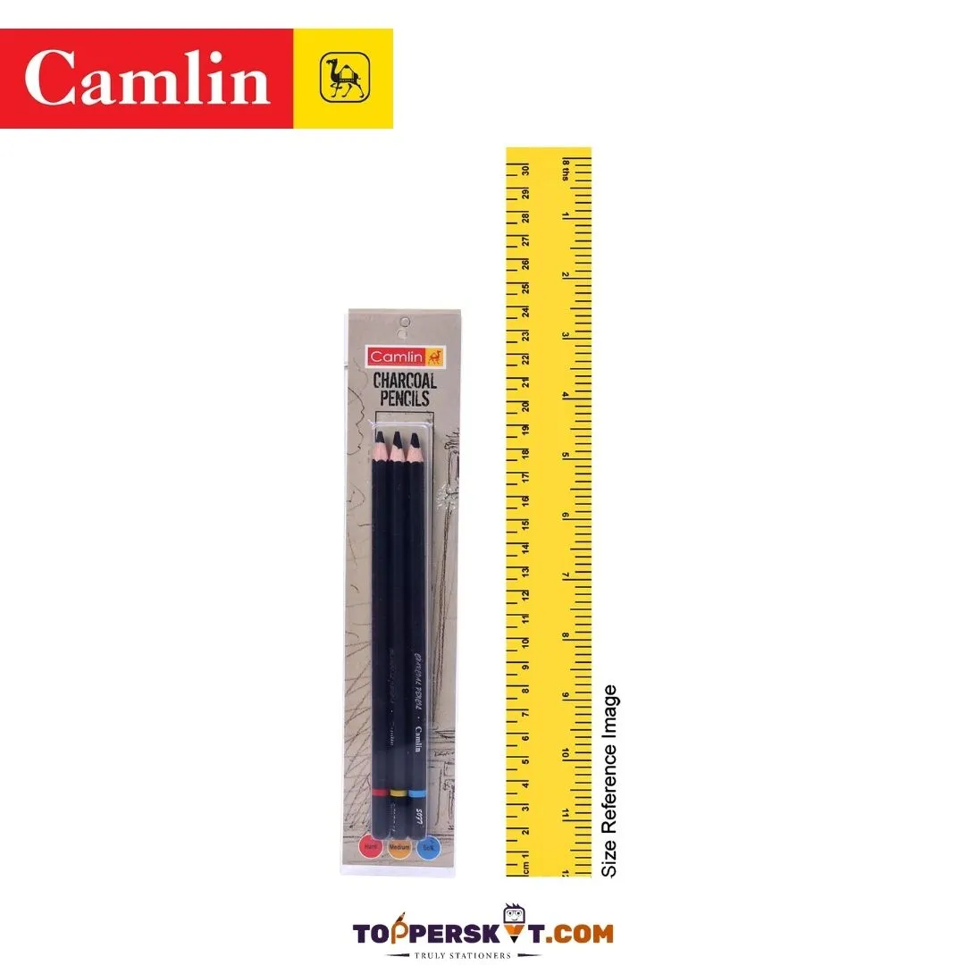 Camlin Kokuyo Charcoal Pencils with Three Grades ( Pack Of 3 )