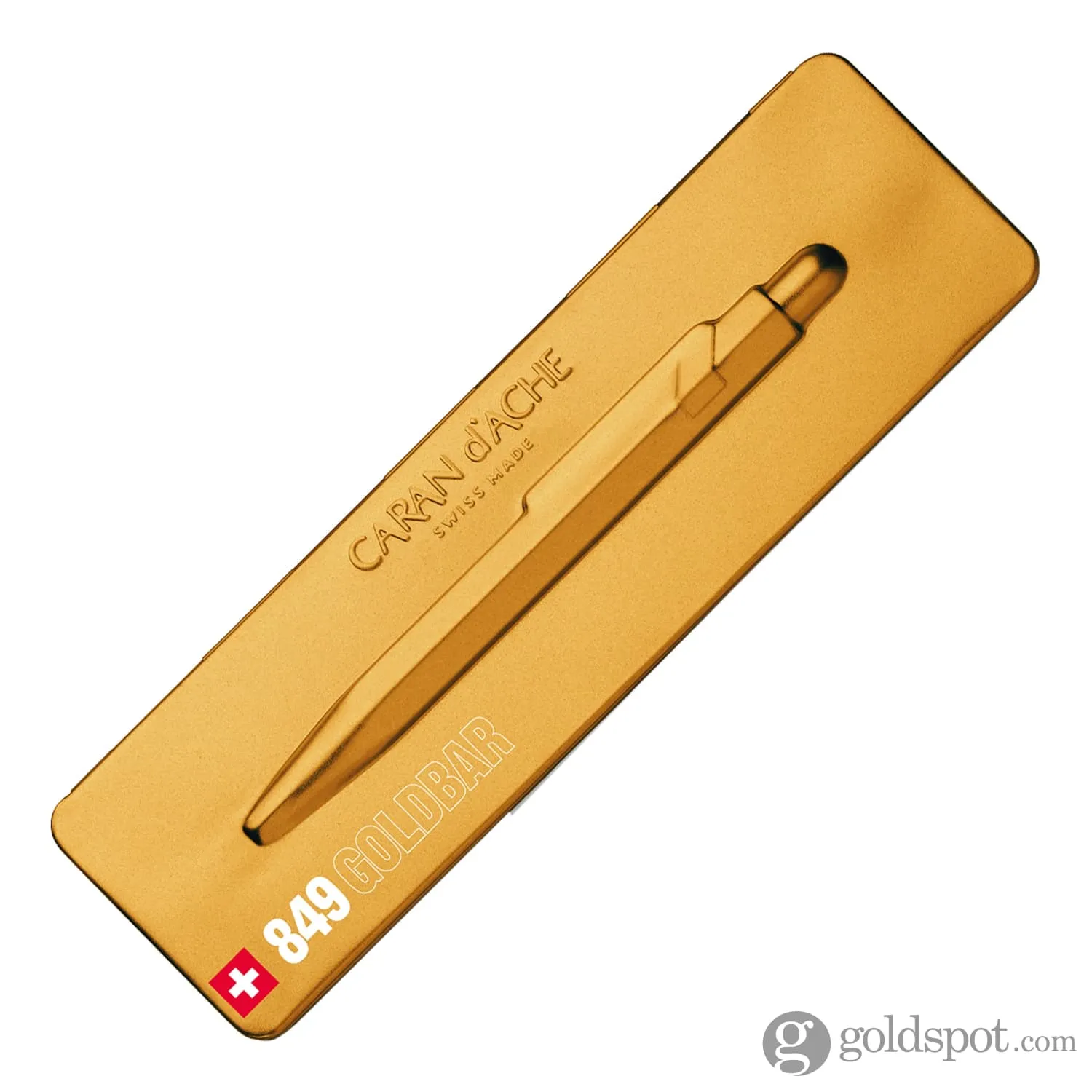 Caran d'Ache 849 Metal Collection Ballpoint Pen in Goldbar