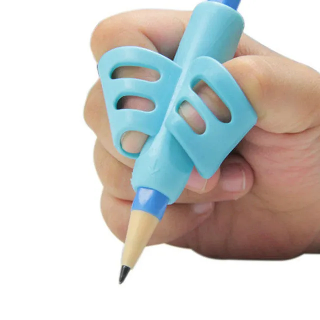 Children Pencil Holder Tools Silicone Two Finger Ergonomic Posture Correction Tools Pencil Grip Writing Aid Grip Correction School Supplies