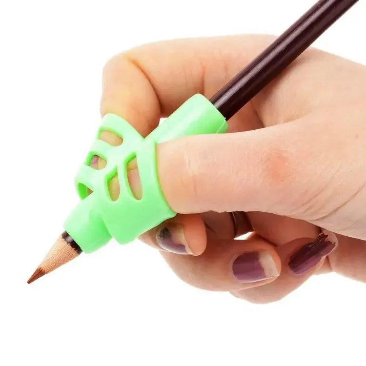 Children Pencil Holder Tools Silicone Two Finger Ergonomic Posture Correction Tools Pencil Grip Writing Aid Grip Correction School Supplies