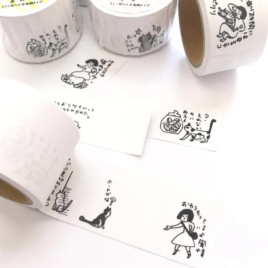 Classiky x Nishio Yuki Cat Roll Sticky Notes