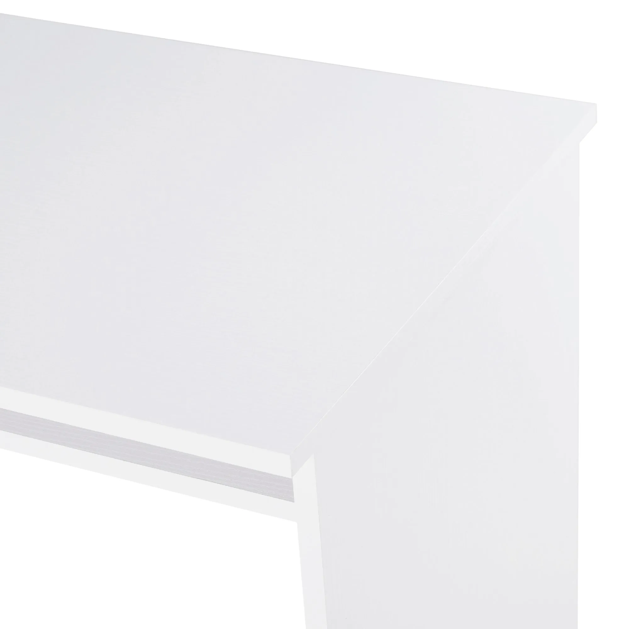 Computer Writing Desk with Storage Compartment Workstation Learning Center for Home Office 90W x 50D(cm) - White