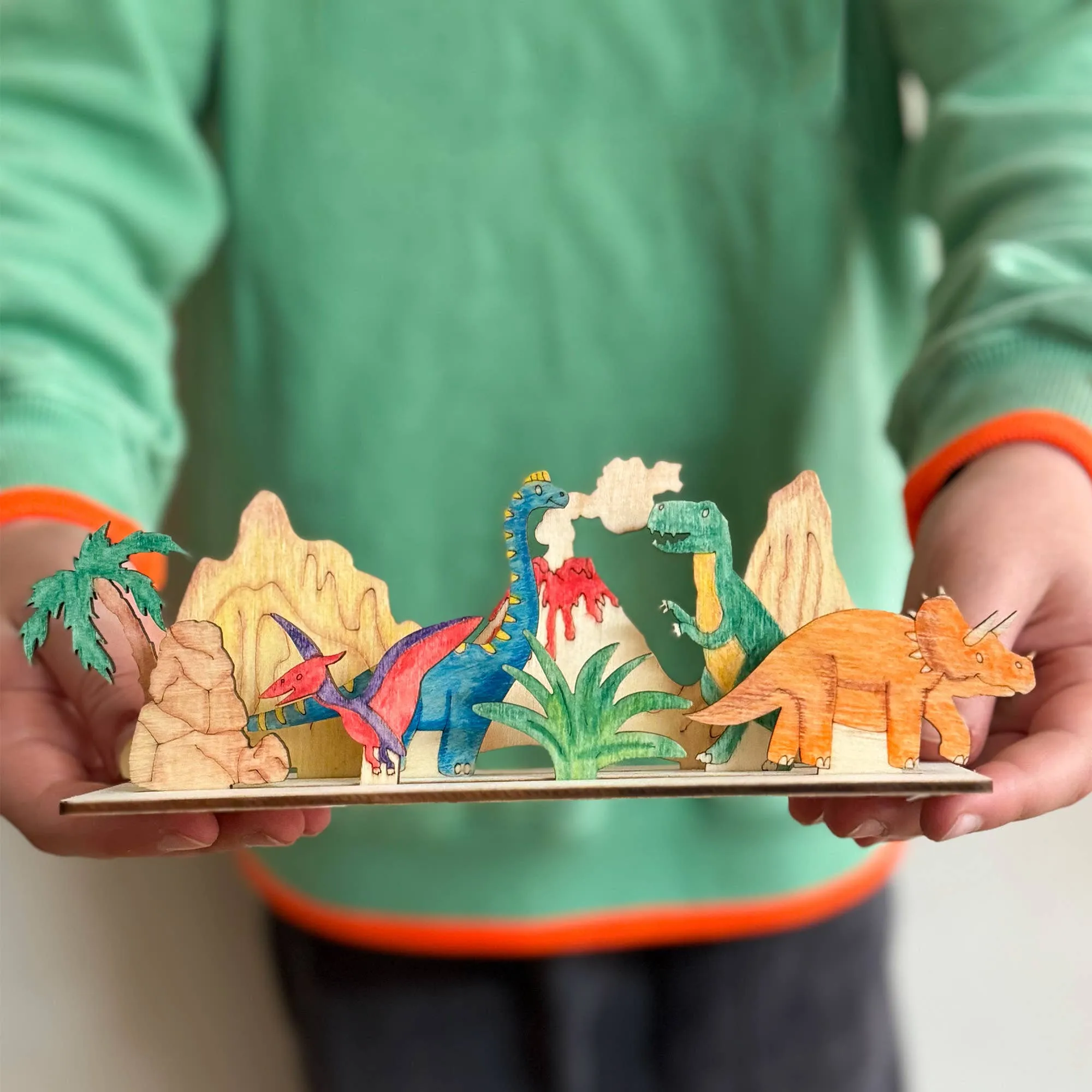 Cotton Twist Create Your Own Dinosaur Scene - DIY Craft Kit for Kids