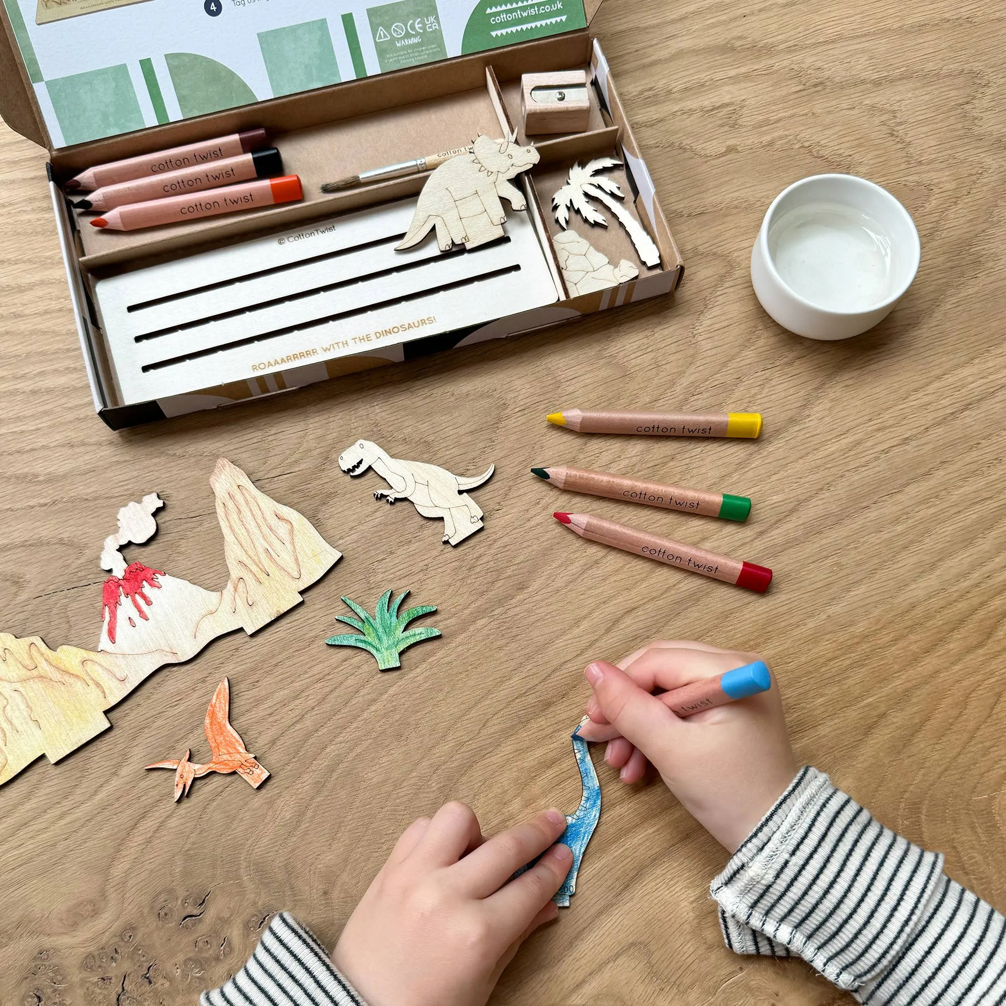Cotton Twist Create Your Own Dinosaur Scene - DIY Craft Kit for Kids