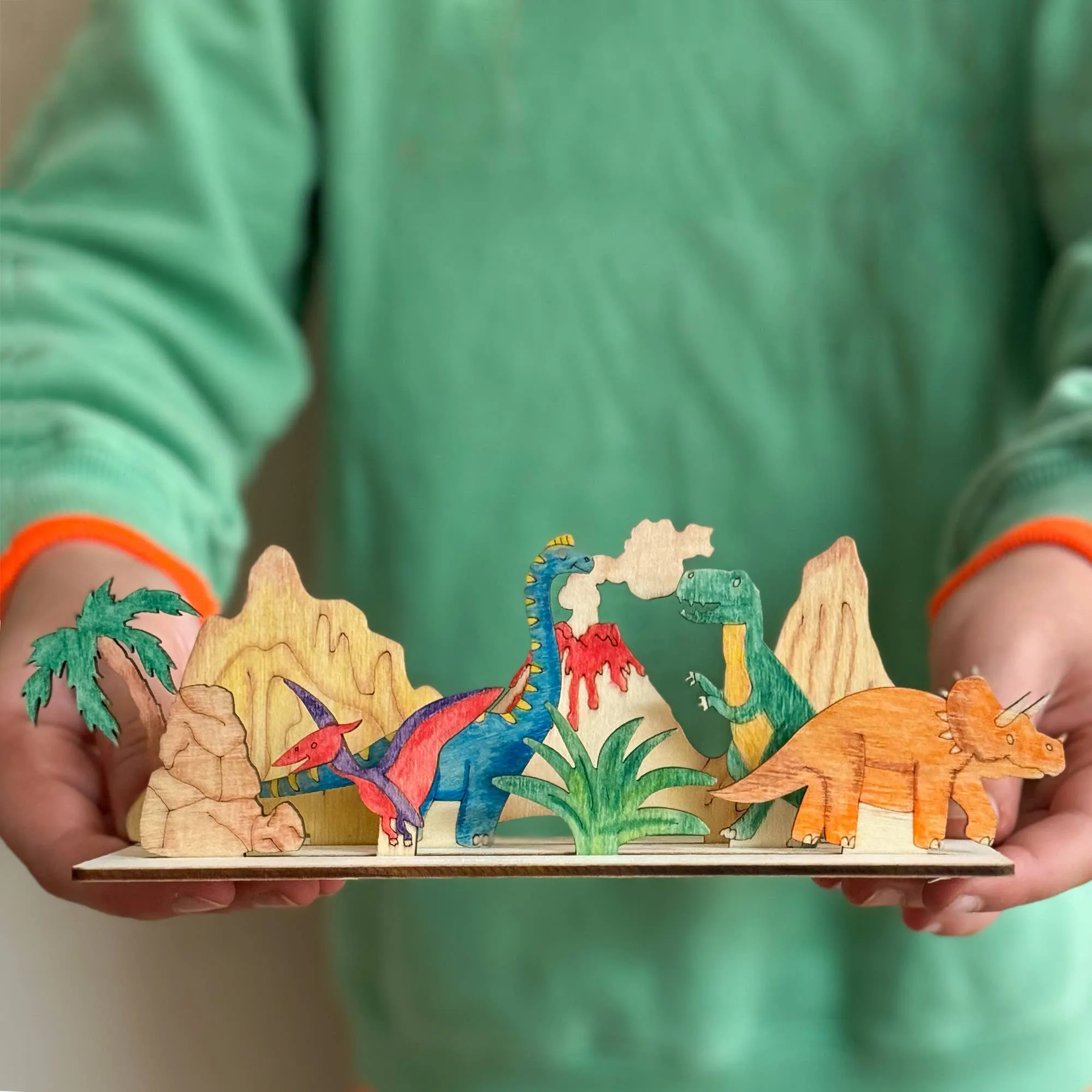 Cotton Twist Create Your Own Dinosaur Scene - DIY Craft Kit for Kids