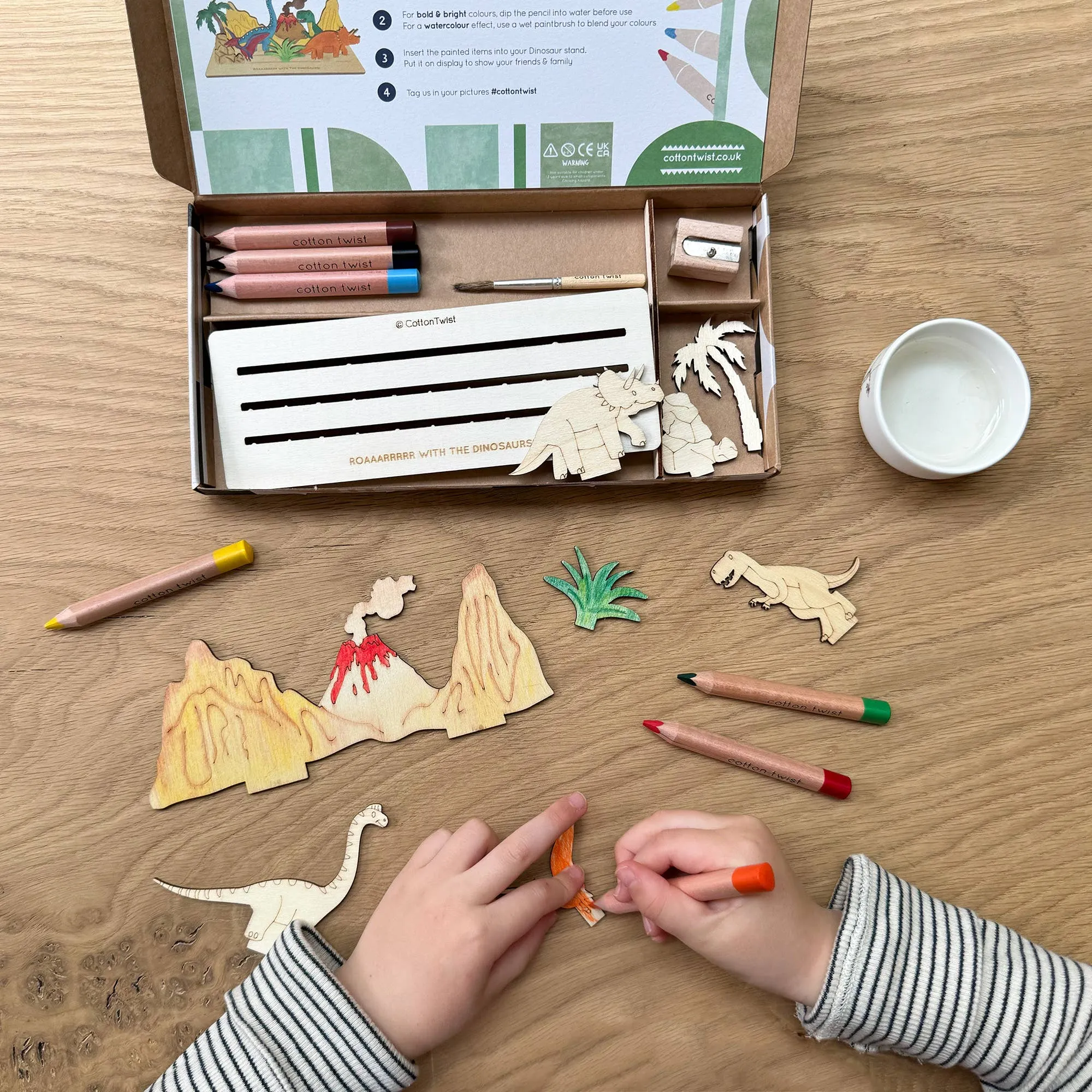 Cotton Twist Create Your Own Dinosaur Scene - DIY Craft Kit for Kids