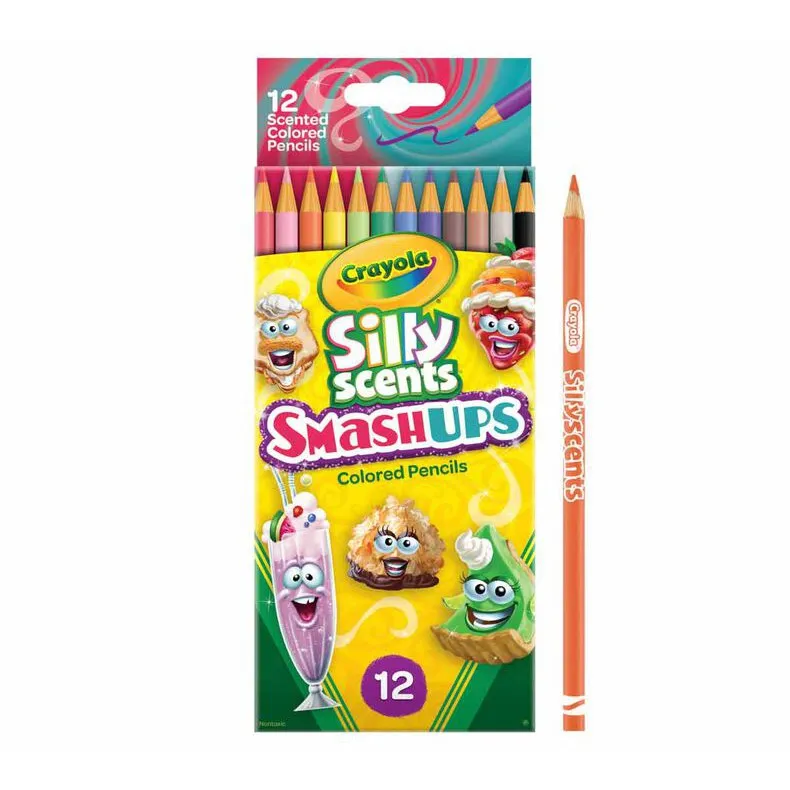 Crayola Silly Scents SmashUps Colored Pencils, 12 Count