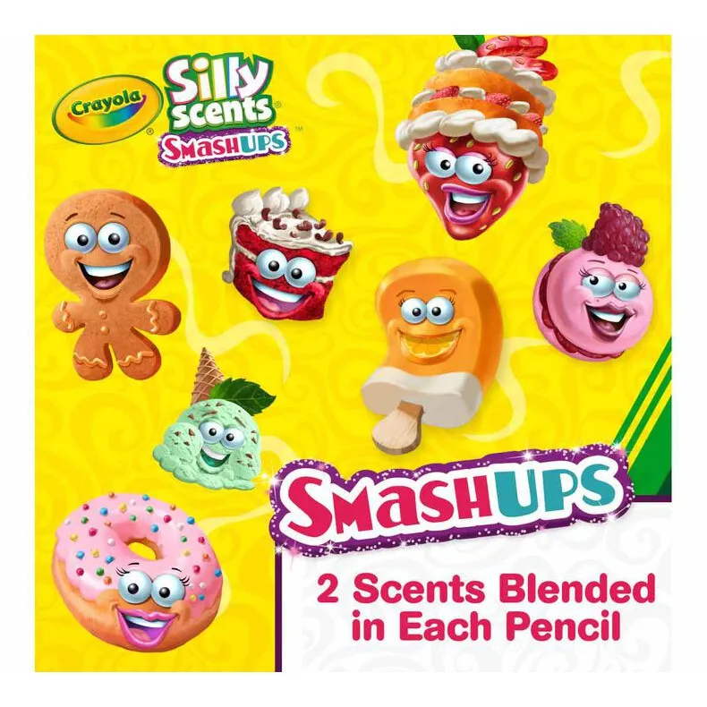 Crayola Silly Scents SmashUps Colored Pencils, 12 Count