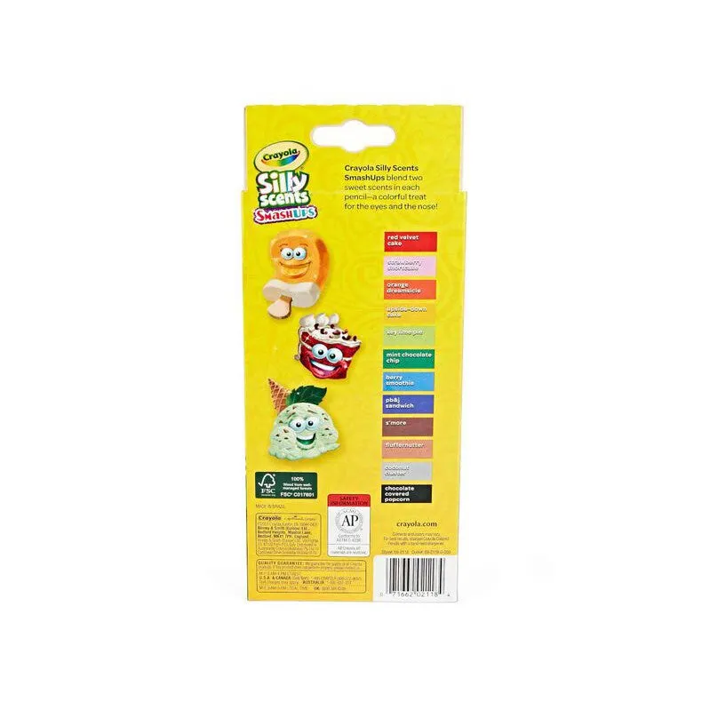 Crayola Silly Scents SmashUps Colored Pencils, 12 Count