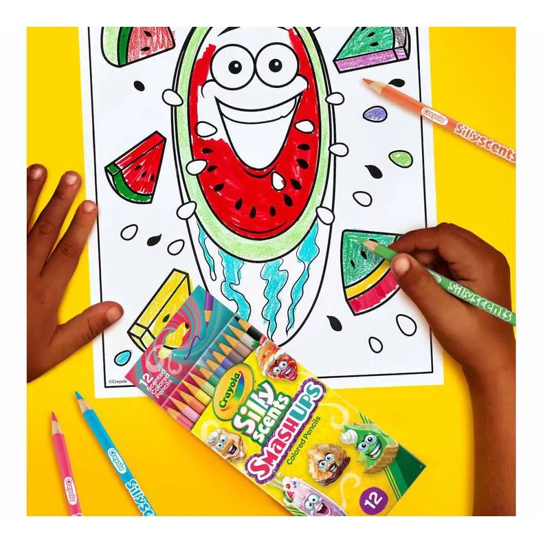 Crayola Silly Scents SmashUps Colored Pencils, 12 Count