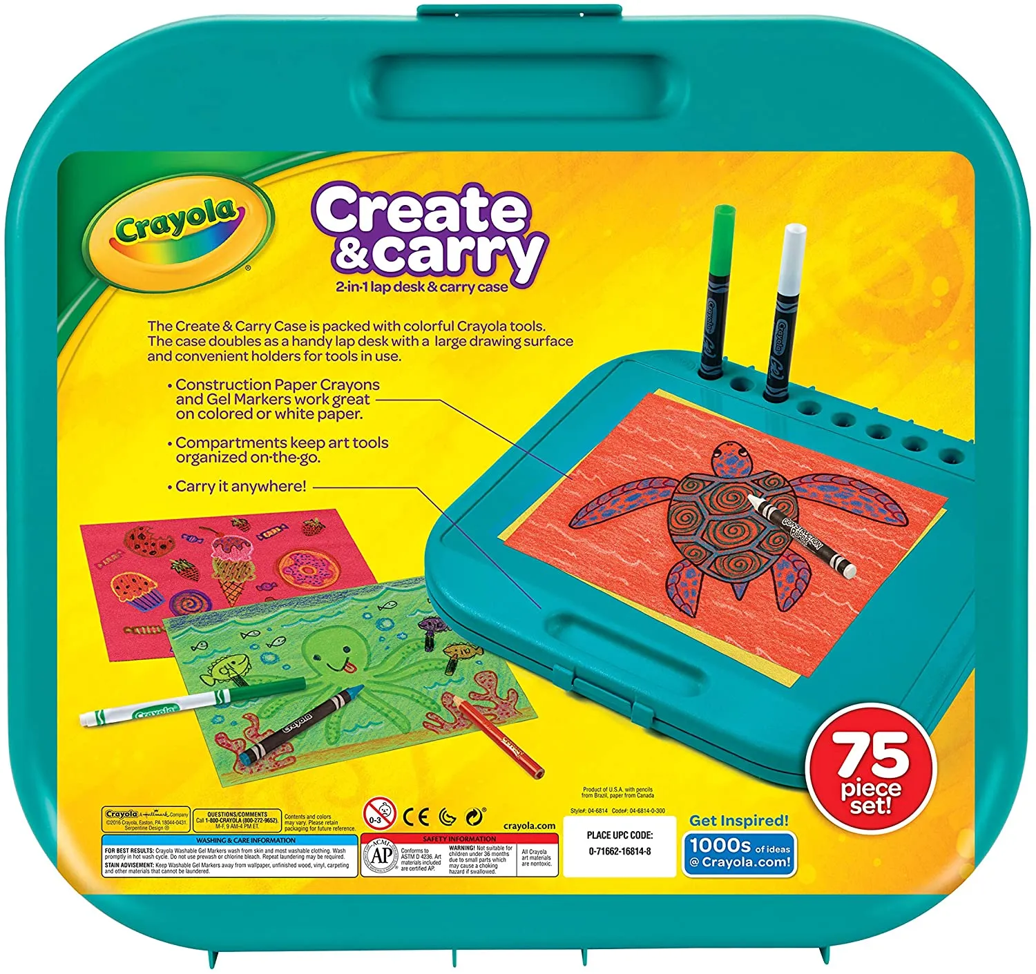 Create & Carry Case with a Variety of Crayola Art Kits!