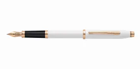 Cross Century II Pearlescent White Lacquer Rose Gold  Fountain Pen