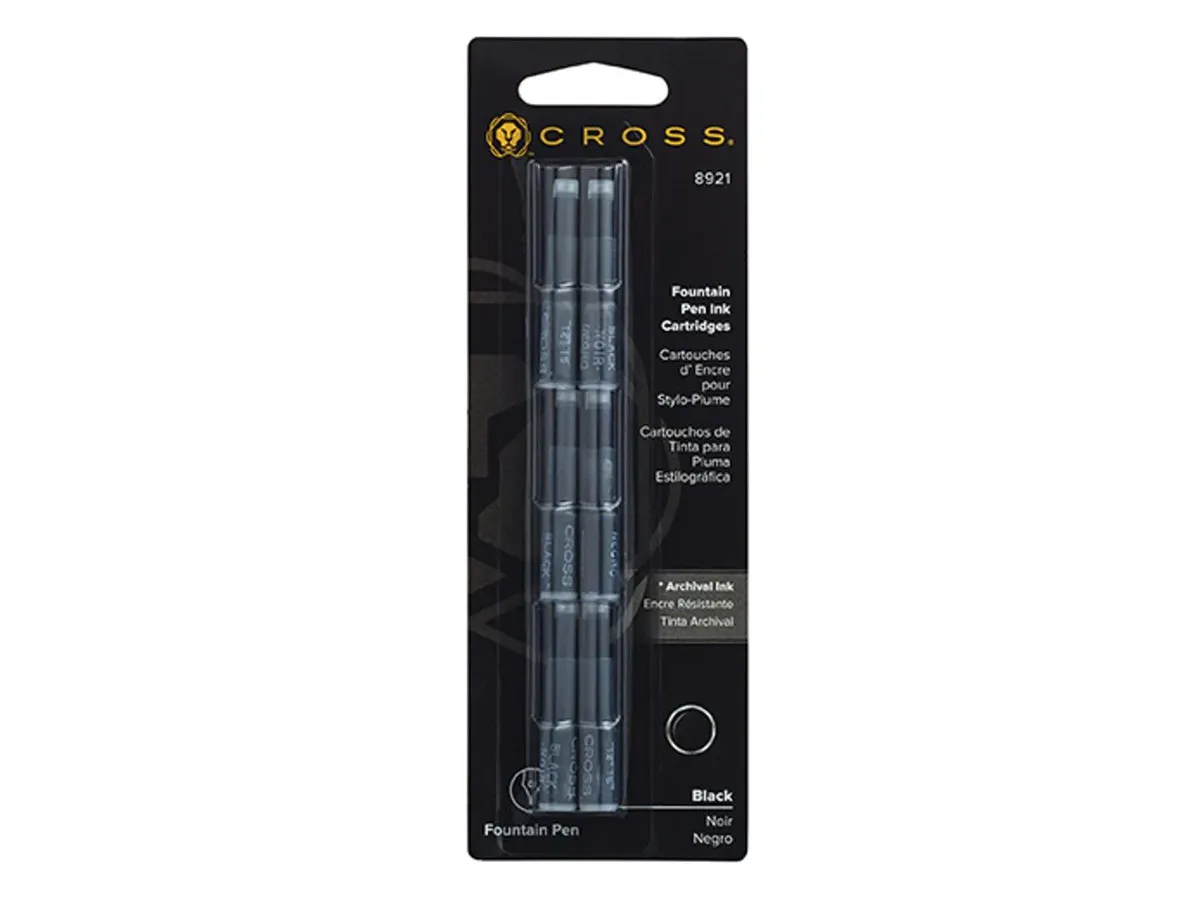 CROSS Refill, Fountain Pen Ink Cartridges, Black