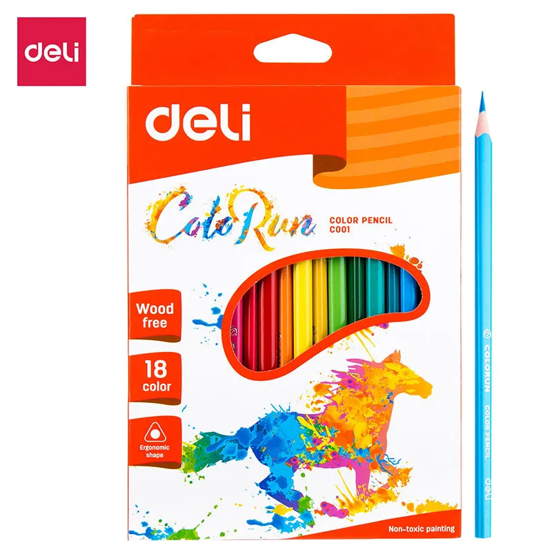Deli Pencil Colours 18pack Assorted