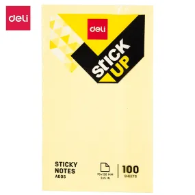 Deli Sticky Notes 76x126mm 3''x5'' Yellow