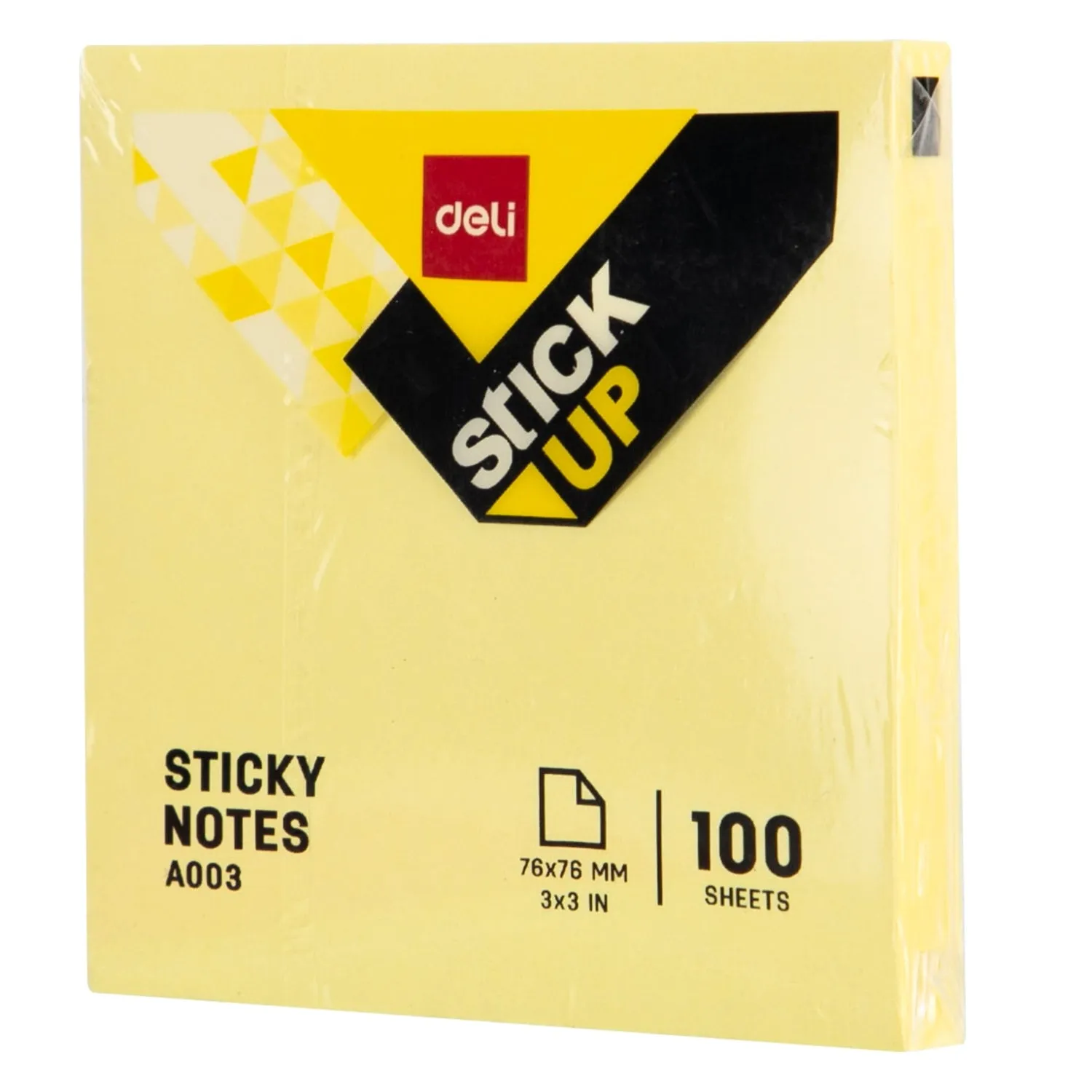 Deli Sticky Notes 76x76mm 3''x3'' Yellow