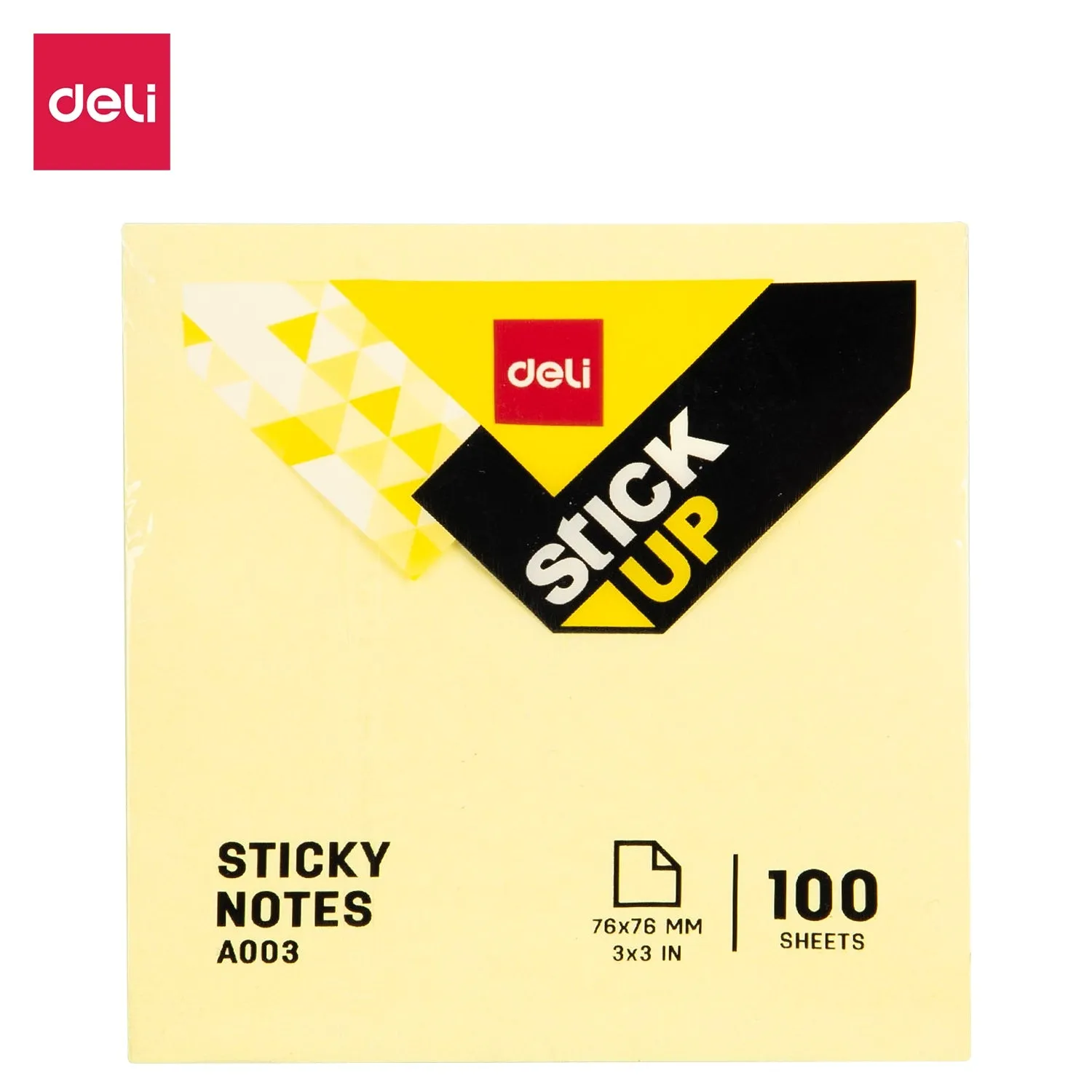 Deli Sticky Notes 76x76mm 3''x3'' Yellow